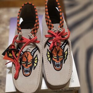 Clarks Originals Wallabee Evo "Hellfire Club" boots in dark sand suede